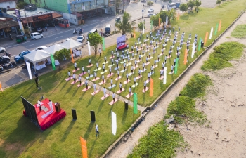 Curtain Raiser Event for 10th International Yoga Day at Matara Beach Park
